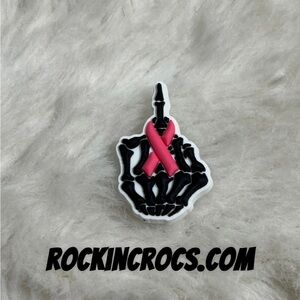 Breast Cancer Croc Charm